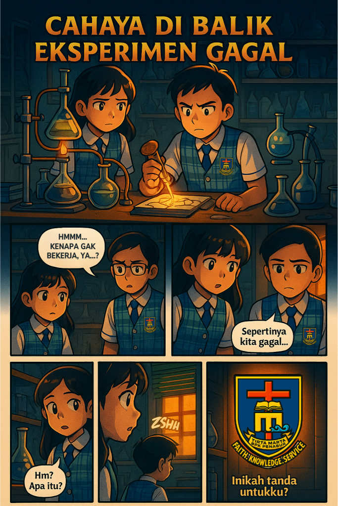 Arka The Beyonders hadir dalam episode ‘Cahaya di Balik Eksperimen Gagal’. Cerita inspiratif siswa TIRTAMARTA yang bangkit dari kegagalan TK SD SMP SMA PK2T ACTS BINA IMAN SEKOLAH holistic TIRTAMARTA BPK PENABUR KRISTEN JAKARTA SELATAN DEPOK PONDOK INDAH CINERE PENERIMAAN SISWA BARU PESERTA DIDIK 2025 2026 PSB PPDB PENDAFTARAN PENDIDIKAN KARAKTER teknologi bukan batasan GROW BEYOND GREATNESS