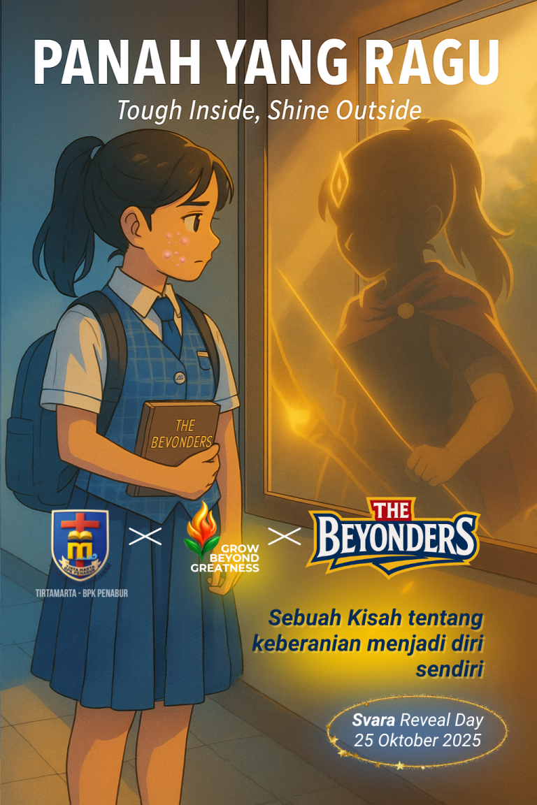 PANAH YANG RAGU, DITA & SVARA - THE BEYONDERS - THE BRAVE VOICE, KOMIK WEB TIRTAMARTA PENABUR SVARA – The Brave Voice Toddler TK SD SMP SMA PK2T ACTS BINA IMAN SEKOLAH holistic TIRTAMARTA BPK PENABUR KRISTEN JAKARTA SELATAN DEPOK PONDOK INDAH CINERE PENERIMAAN SISWA BARU PESERTA DIDIK 2025 2026 PSB PPDB PENDAFTARAN PENDIDIKAN KARAKTER teknologi bukan batasan GROW BEYOND GREATNESS HOODIE GRATIS