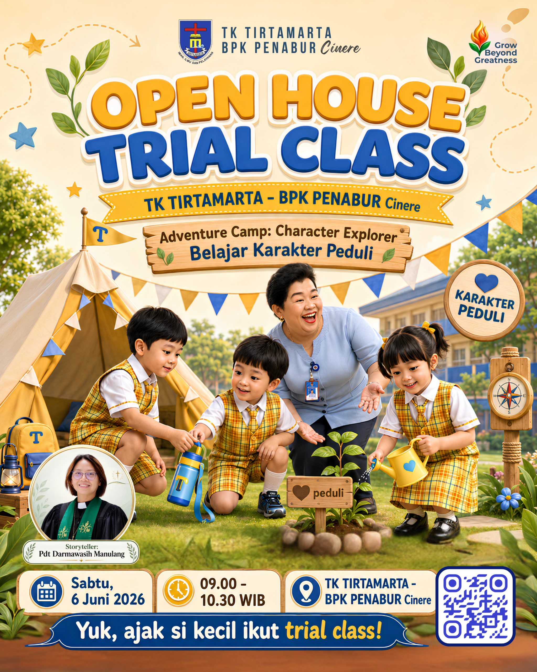 OPEN HOUSE – TRIAL CLASS TK, BELAJAR KARAKTER PEDULI