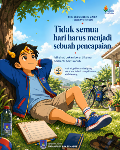 Toddler TK SD SMP SMA PK2T ACTS BINA IMAN SEKOLAH holistic TIRTAMARTA BPK PENABUR KRISTEN JAKARTA SELATAN DEPOK PONDOK INDAH CINERE PENERIMAAN SISWA BARU PESERTA DIDIK 2025 2026 PSB PPDB PENDAFTARAN PENDIDIKAN KARAKTER teknologi bukan batasan GROW BEYOND GREATNESS superhero Pintar Itu Penting. Tapi Karakter Menentukan Masa Depan Anak Renungan liburan siswa bersama Arka The Beyonders tentang istirahat, menjaga hati, dan bertumbuh dalam masa jeda bersama TIRTAMARTA BPK PENABUR.
