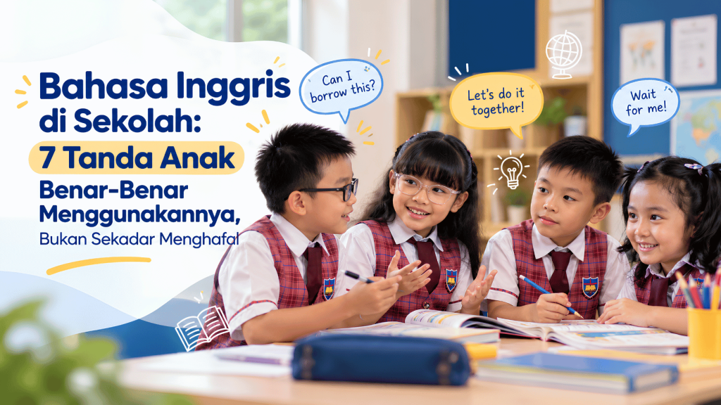 Bahasa Inggris di Sekolah: 7 Tanda Anak Benar-Benar Menggunakannya, Bukan Sekadar Menghafal 1 Toddler TK SD SMP SMA SEKOLAH KRISTEN TIRTAMARTA BPK PENABUR JAKARTA DEPOK Setiap Anak Dilihat. Setiap Potensi Ditumbuhkan. Dari TK hingga SMA, setiap anak diterima sejak awal, bertumbuh dalam rasa ingin tahu, menemukan arah di masa remaja, lalu dipersiapkan untuk memimpin dan berdampak. 2027 2028 2026