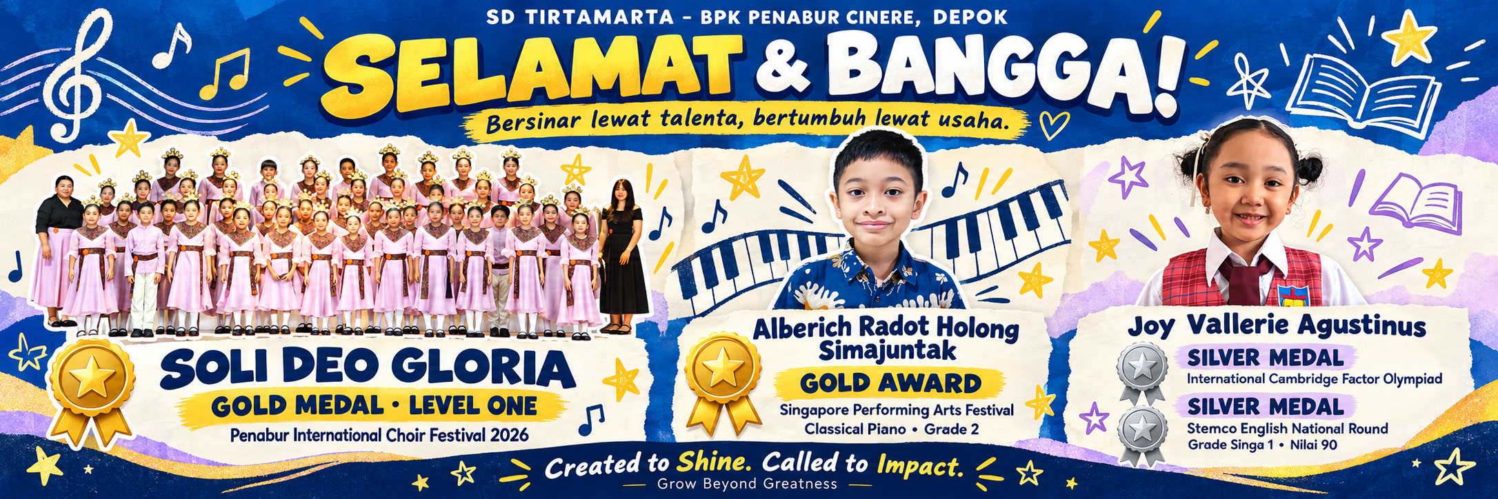 Beranda 30 Toddler TK SD SMP SMA SEKOLAH KRISTEN TIRTAMARTA BPK PENABUR JAKARTA DEPOK Setiap Anak Dilihat. Setiap Potensi Ditumbuhkan. Dari TK hingga SMA, setiap anak diterima sejak awal, bertumbuh dalam rasa ingin tahu, menemukan arah di masa remaja, lalu dipersiapkan untuk memimpin dan berdampak. 2027 2028 2026